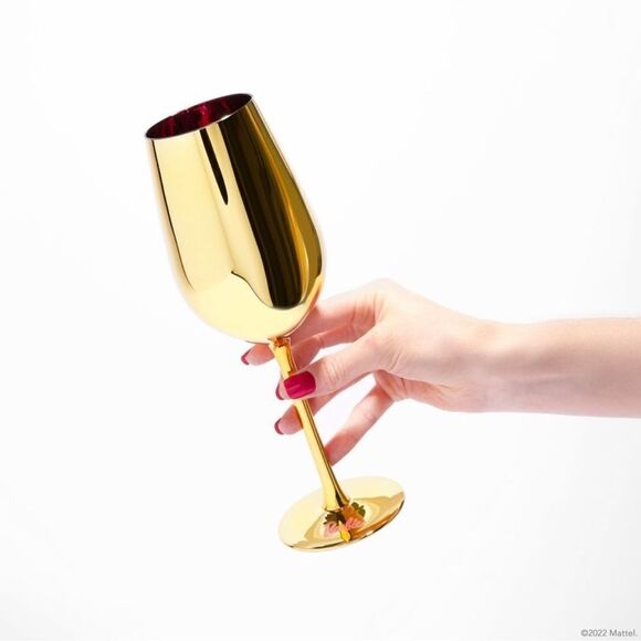 Amazon.com | Dragon Glassware x Barbie Gold Wine Glasses  BARBIE DREAMHOUSE GOLD WINE GLASSES